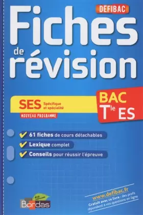 Couverture du produit · DEFIBAC FICHES SES TERM ES