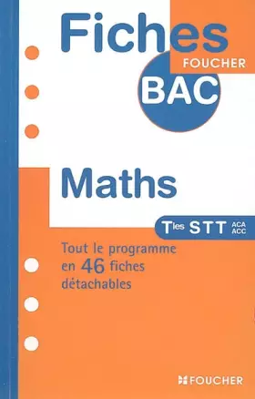 Couverture du produit · Mathématiques Tle STT