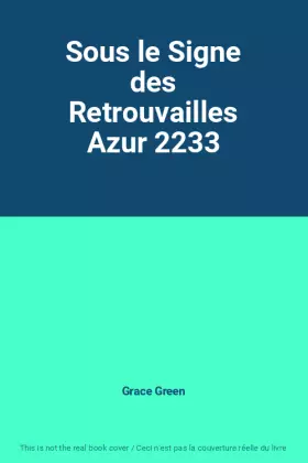 Couverture du produit · Sous le Signe des Retrouvailles Azur 2233