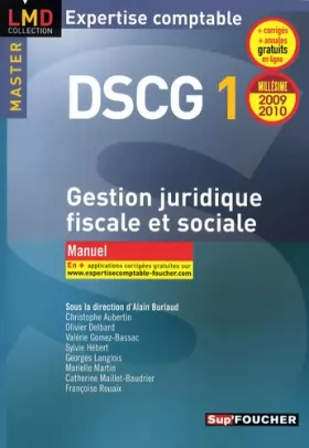 Couverture du produit · Gestion juridique fiscale et sociale DSCG 1 : Manuel