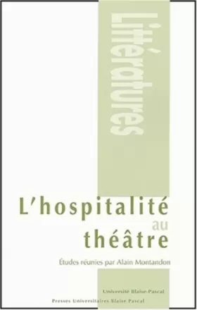 Couverture du produit · L'hospitalité au théâtre