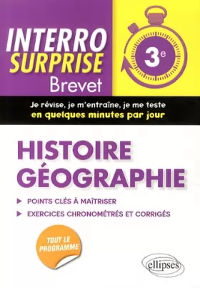 Couverture du produit · Interro Surprise Brevet Histoire Géographie Troisième