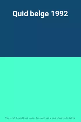 Couverture du produit · Quid belge 1992