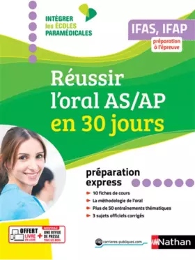 Couverture du produit · Réussir l'oral AS/AP en 30 jours - Préparation express - 2019