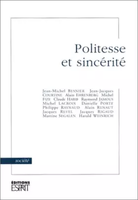 Couverture du produit · Politesse et sincérité