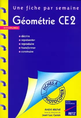 Couverture du produit · Géométrie, CE2. 36 fiches à photocopier