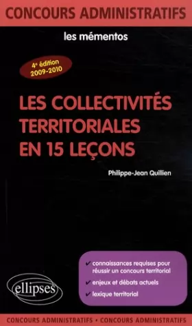 Couverture du produit · Collectivites Territoriales en 15 Lecons Quatrième Edition