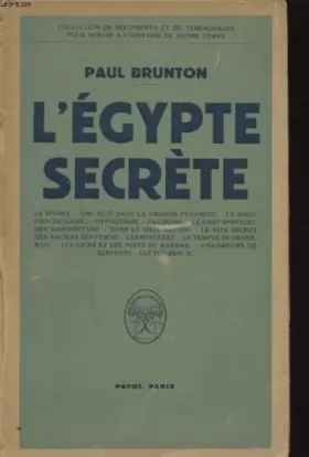Couverture du produit · L EGYPTE SECRETE