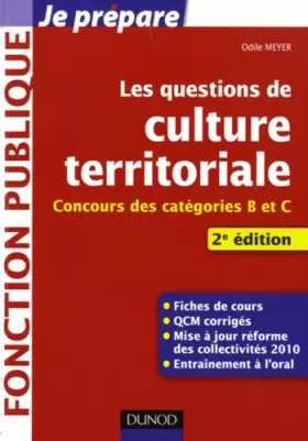 Couverture du produit · Les questions de Culture territoriale - 2e éd. - Concours des catégories B et C