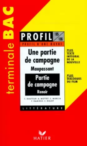 Couverture du produit · Profil d'une oeuvre : Jean Renoir-Guy de Maupassant, Une partie de campagne