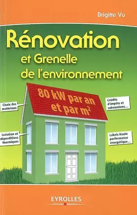 Couverture du produit · Rénovation et Grenelle de l'environnement