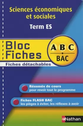 Couverture du produit · BLOC FICHES ABC SCI ECO TER ES