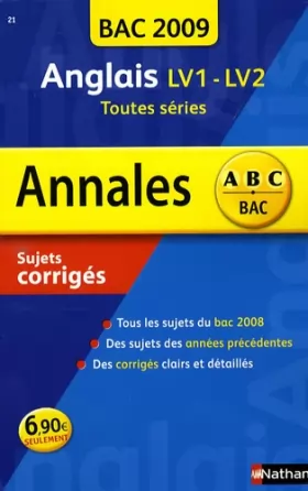 Couverture du produit · ANNAL 09 ABC SUJ COR ANGLAIS
