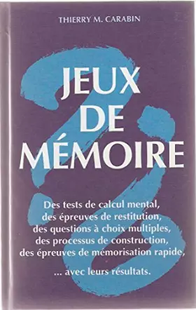 Couverture du produit · Jeux de mémoire