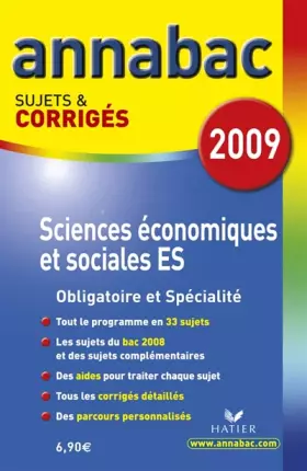 Couverture du produit · Sciences économiques et sociales ES : Sujets et corrigés