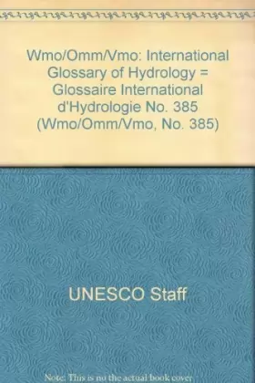 Couverture du produit · International Glossary of Hydrology / Glossaire International D'hydrologie