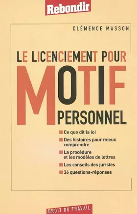Couverture du produit · Le licenciement pour motif personnel