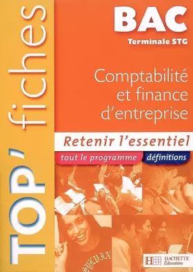 Couverture du produit · Top'Fiches Bac Tle STG Comptabilité et finance d'entreprise