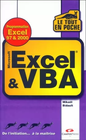 Couverture du produit · Excel et VBA : Versions 97 & 2000 (Le tout en poche)