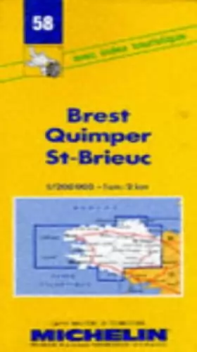 Couverture du produit · Carte routière : Brest - Quimper - St-Brieuc, 58, 1/200000
