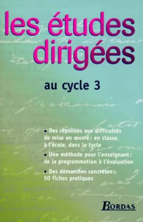 Couverture du produit · LES ETUDES DIRIGEES CYCLE 3    (Ancienne Edition)