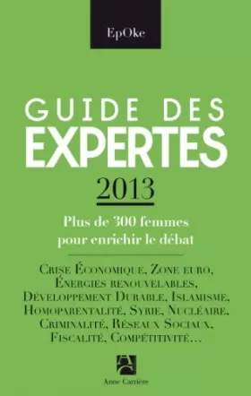 Couverture du produit · Guide des expertes 2013