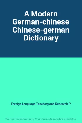Couverture du produit · A Modern German-chinese Chinese-german Dictionary