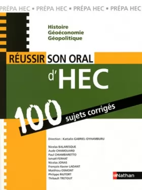 Couverture du produit · Réussir son oral d'HEC 100 sujets corrigés