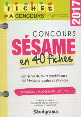 Couverture du produit · Concours sesame en 40 fiches