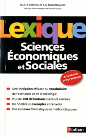 Couverture du produit · Lexique de Sciences Économiques et Sociales