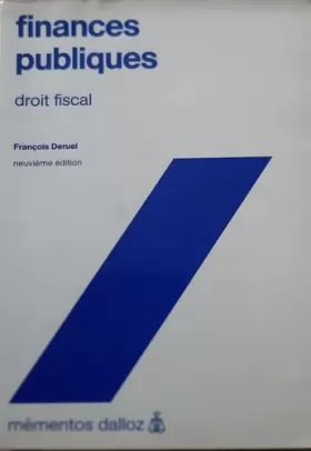 Couverture du produit · Finances publiques: Droit fiscal
