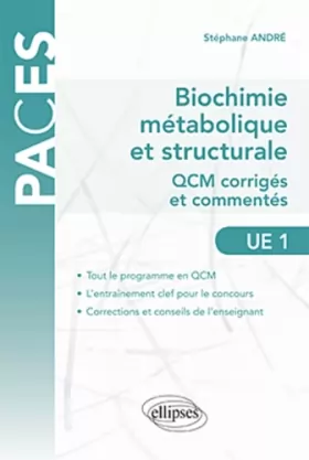 Couverture du produit · Biochimie 600 QCM Corrigés & Commentés UE1
