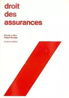 Couverture du produit · Droit des assurances