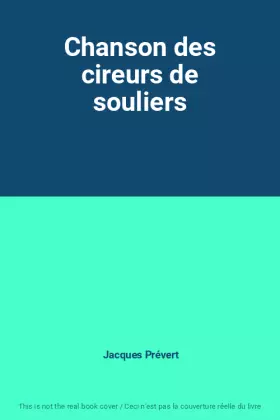 Couverture du produit · Chanson des cireurs de souliers