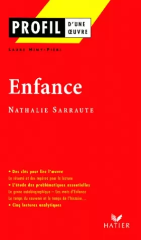 Couverture du produit · Profil d'une oeuvre : Enfance (1983), Nathalie Sarraute