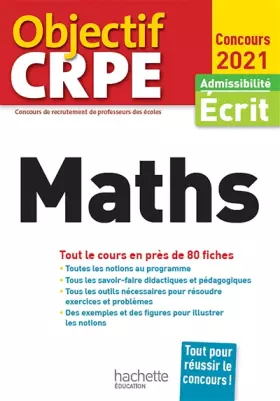 Couverture du produit · Objectif CRPE en fiches Maths 2021