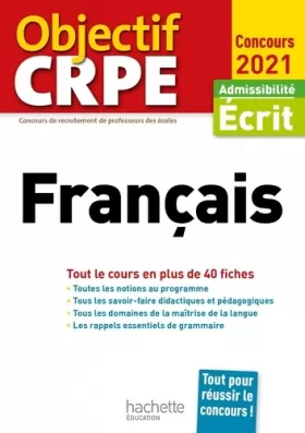 Couverture du produit · Objectif CRPE en fiches Français 2021