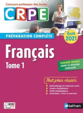 Couverture du produit · Français - Tome 1 - Préparation complète - Ecrit 2021 (CRPE) - 2020 (01)