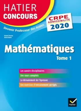 Couverture du produit · Mathématiques tome 1 - CRPE 2020 - Epreuve écrite d'admissibilité