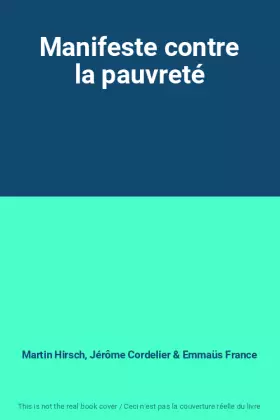Couverture du produit · Manifeste contre la pauvreté
