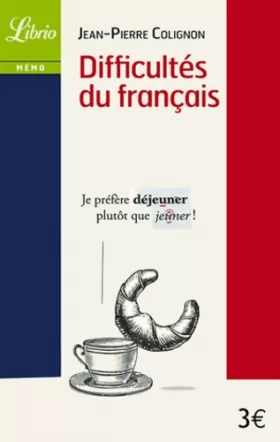 Couverture du produit · Difficultés du français