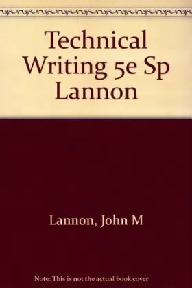 Couverture du produit · Technical Writing 5e Sp Lannon