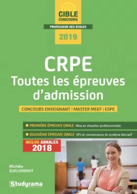 Couverture du produit · CRPE toutes les épreuves d'admission 2019