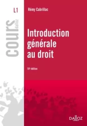 Couverture du produit · Introduction générale au droit - 10e éd.