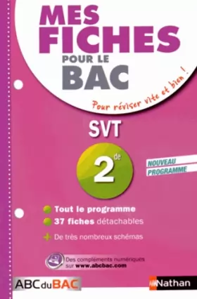 Couverture du produit · Mes Fiches ABC du BAC SVT 2de