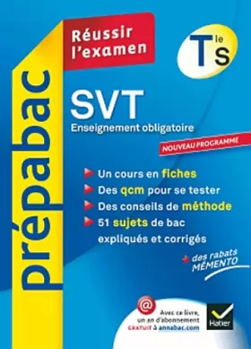 Couverture du produit · SVT Tle S Enseignement spécifique - Prépabac Réussir l'examen: Cours et sujets corrigés bac - Terminale S