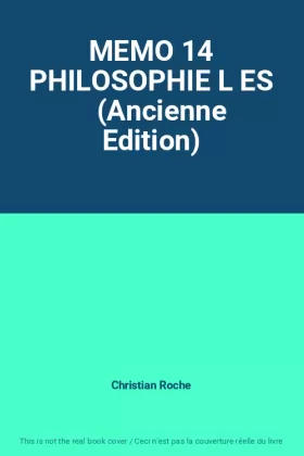 Couverture du produit · MEMO 14 PHILOSOPHIE L ES    (Ancienne Edition)