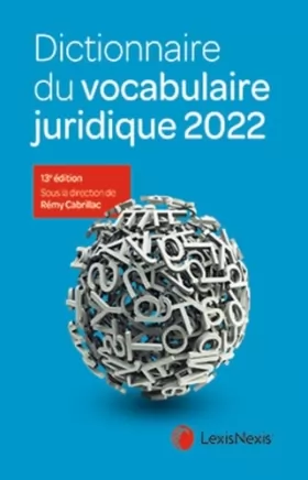 Couverture du produit · Dictionnaire du vocabulaire juridique 2022