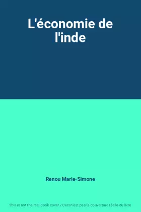 Couverture du produit · L'économie de l'inde