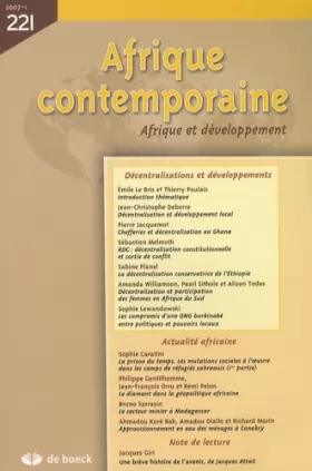 Couverture du produit · Afrique Contemporaine 2007/1-No 221